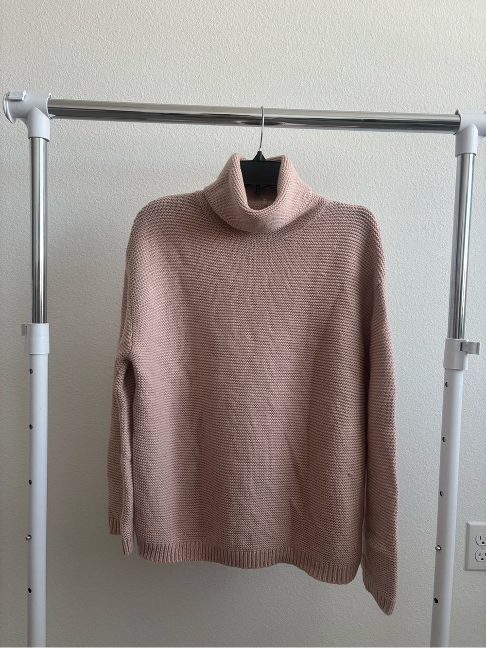 H&M Dusty Pink Cowl Neck Knit Sweater